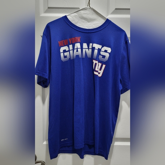 Nike Blue NY Giants Tee-shirt with Logo - Picture 1 of 5